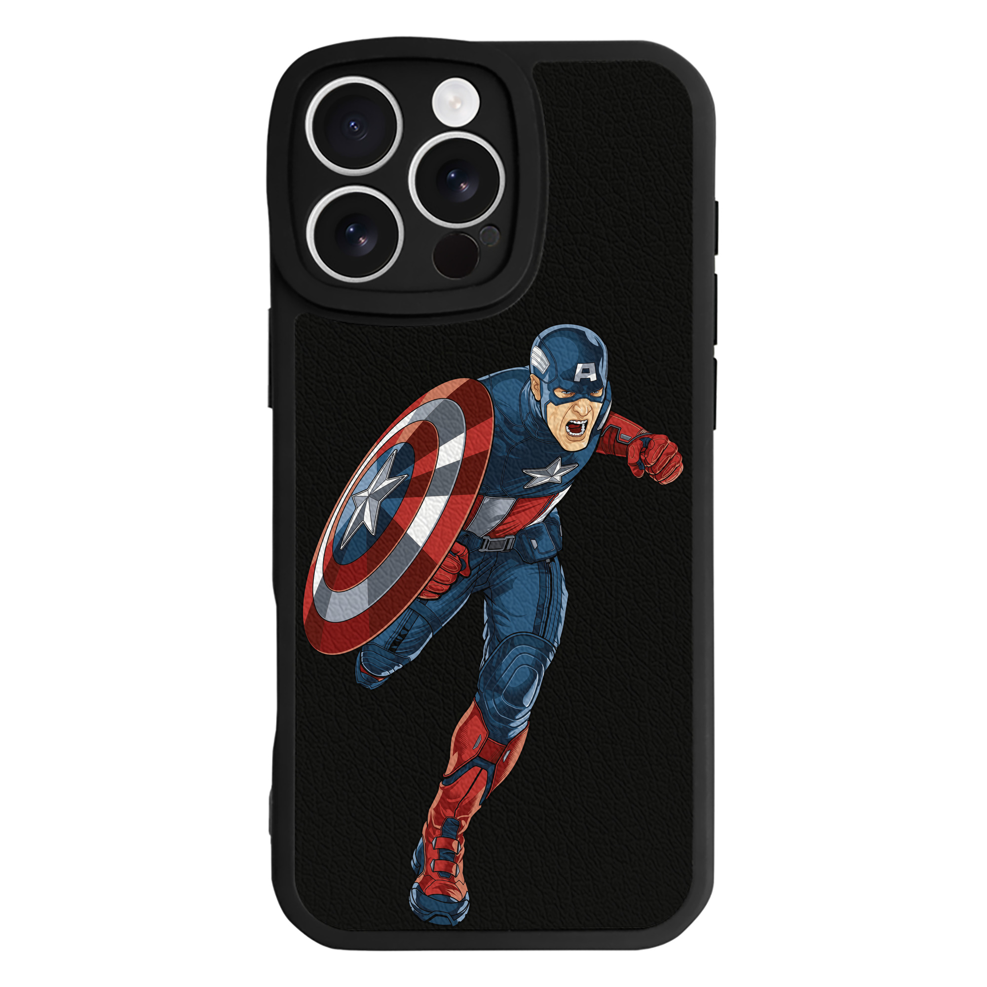 （画像用） アベンジャーズ The Avengers 【iPhone 16シリーズ対応】シリコンスマホケース（レザー調） 材質：シリコン